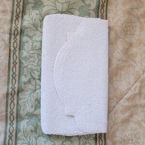 Walborg white beaded clutch purse